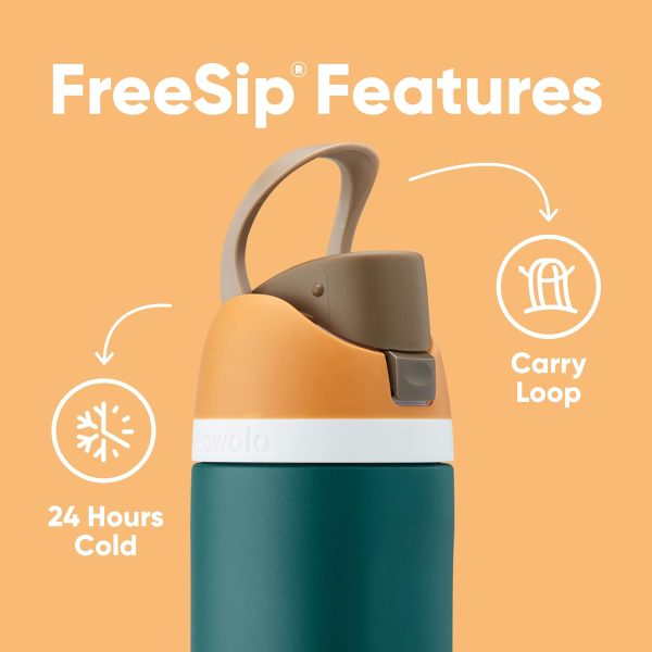 Owala FreeSip Insulated Stainless Steel Water Bottle with Straw for Sports, Travel, and School BPA-Free Sports Water Bottle, 32 oz, Camo Cool - Image 4