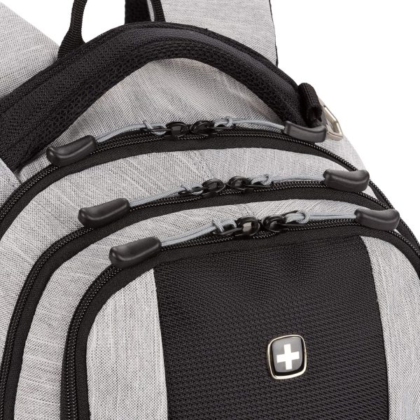 SwissGear Cecil 5505 Laptop Backpack, Heather Grey, 18-Inch - Image 8