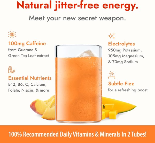 Zipfizz Daily Energy Drink Powder, Peach Mango, 20 Pack | 3-in-1 Sustained Energy, Rapid Hydration, and Essential Vitamins | Sugar-Free | Electrolyte Powder | Contains Vitamin B-12 & Antioxidants - Image 3